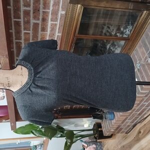 Ladies short sleeve sweater blouse.